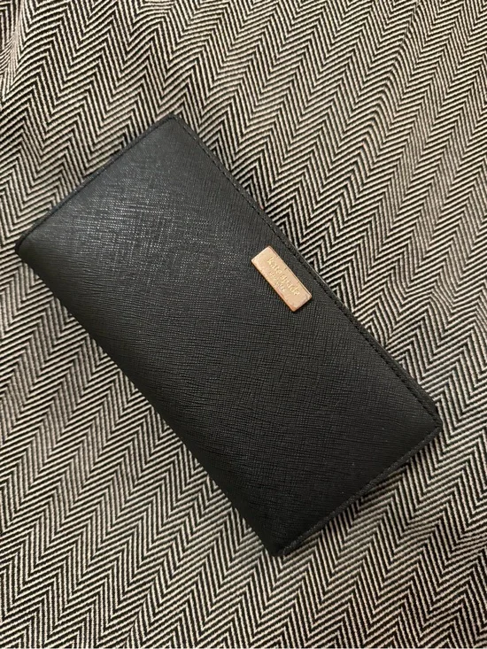 Kate Spade New York Black Leather Long Wallet