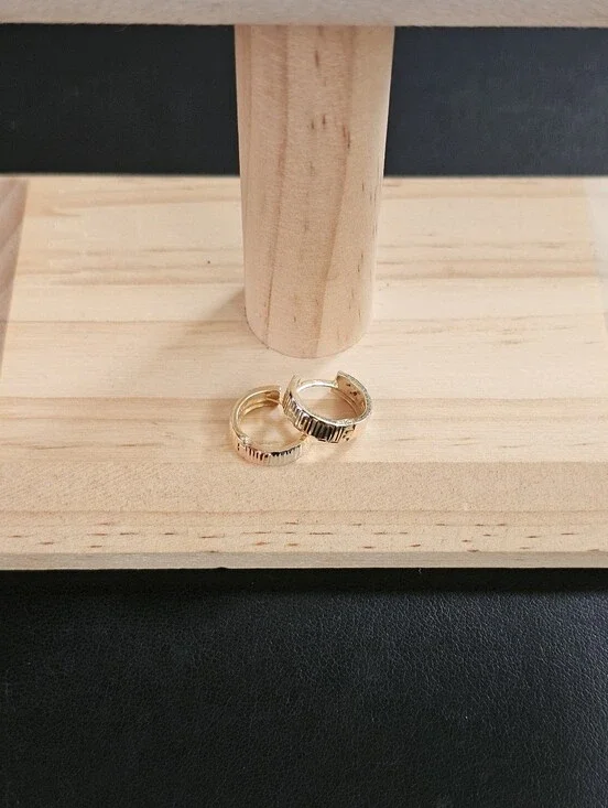 14k Gold Tri Color Earrings