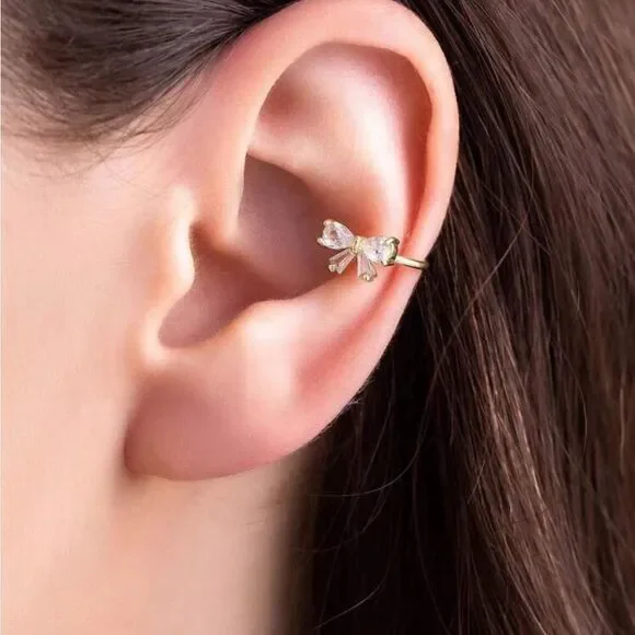 Diamond cuff earrings N1244