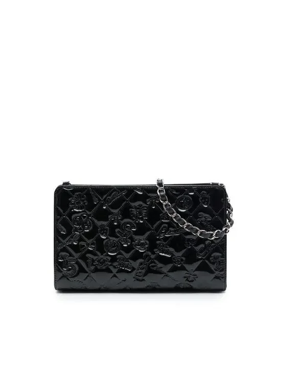 Chanel Quilted Patent Embossed Lucky #300828C13B
