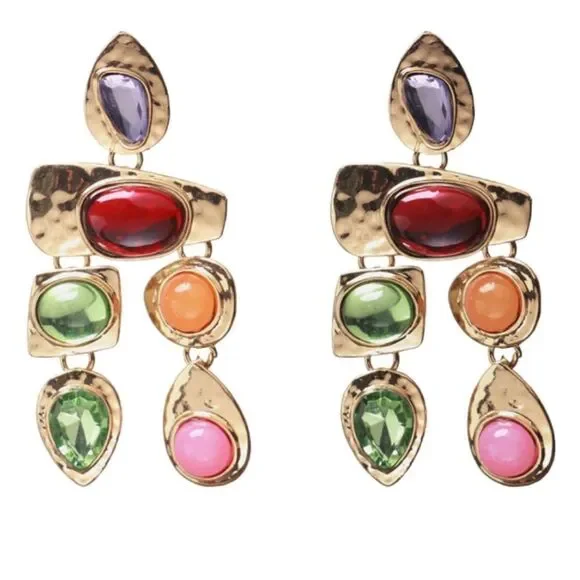 crystal drop earrings H39