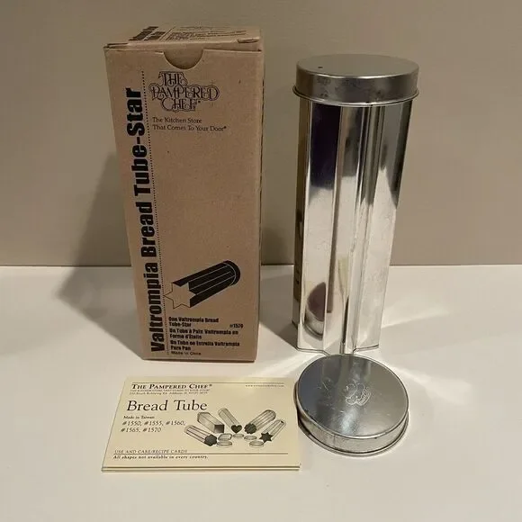 Pampered Chef Valtrompia Star Shaped Bread Tube Cookie Mold #1570‎