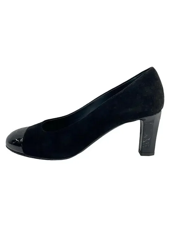 Chanel Black Suede Patent Leather #300510C50B
