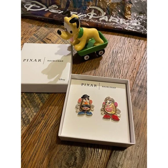 Disney Pixar BaubleBar Mr. & Mrs. Potato Head Toy Story Stud Earrings‎ New