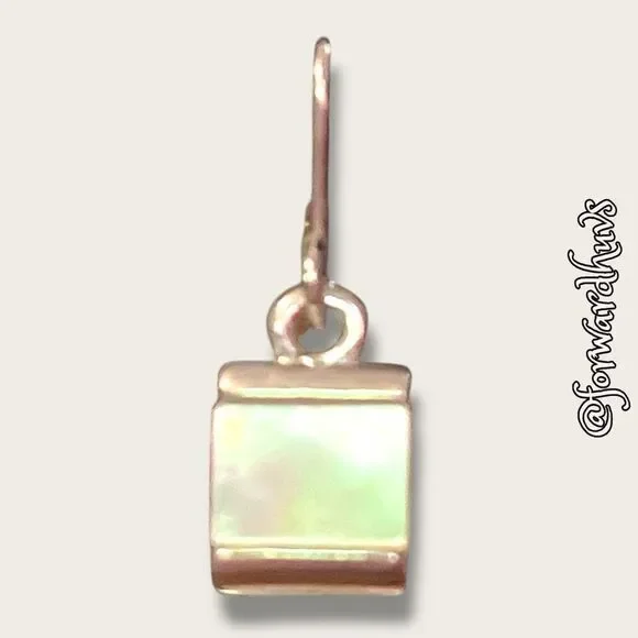 Mother-of-Pearl Silver-Tone Dangle Earrings