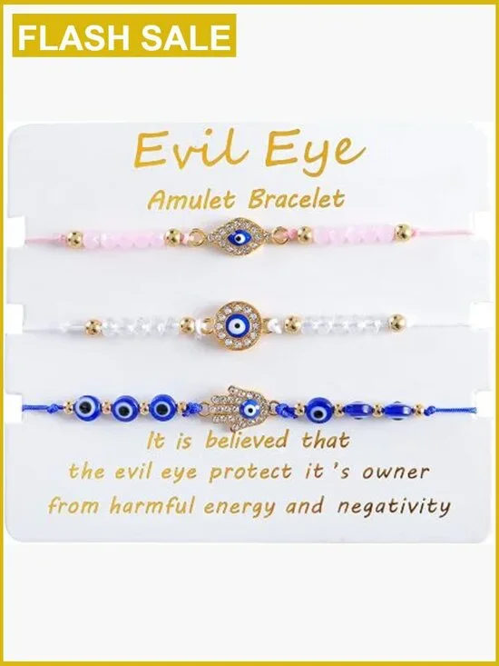 Best Friend Bracelets Couple Friendship Evil Eye Adjustable Bracelet Gift