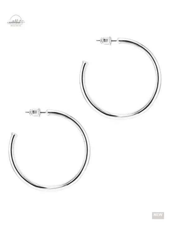 2mm Thick Infinity Hoop Earrings Set - Lightweight 45mm Loop Earrings