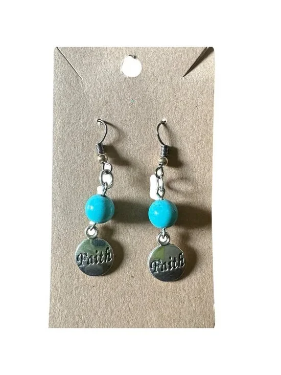 Elegant Turquoise and Silver Dangle Earrings