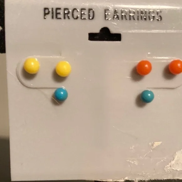 Colorful Kids Stud Earrings Set