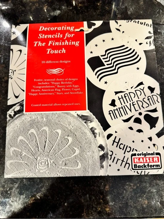 Original Kaiser Decorating Stencils - Black, White & Red Packaging - NEW