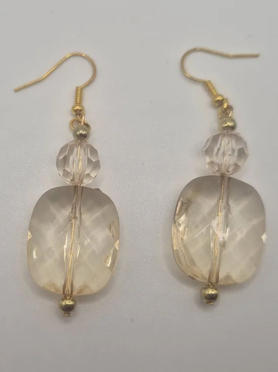 Champagne Beaded Earrings