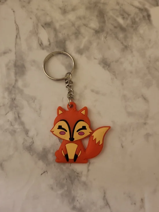 Cute Orange Fox Keychain
