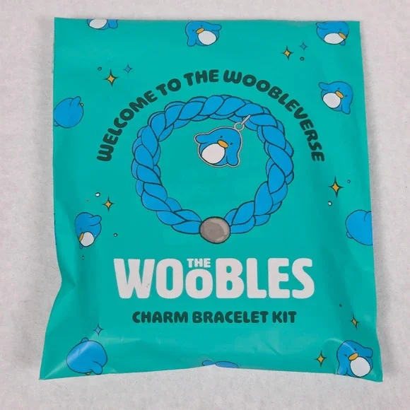 New The Woobles Charm Bracelet‎ Kit And Tin Blue Pierre Penguin Sealed Rare