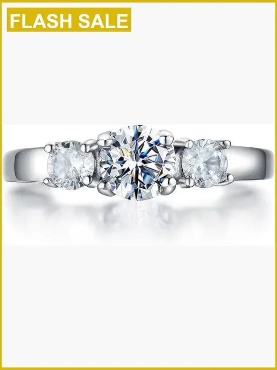Stainless Steel Cubic Zirconia Birthstone Ring Size 2 Solitaire Classic Dainty