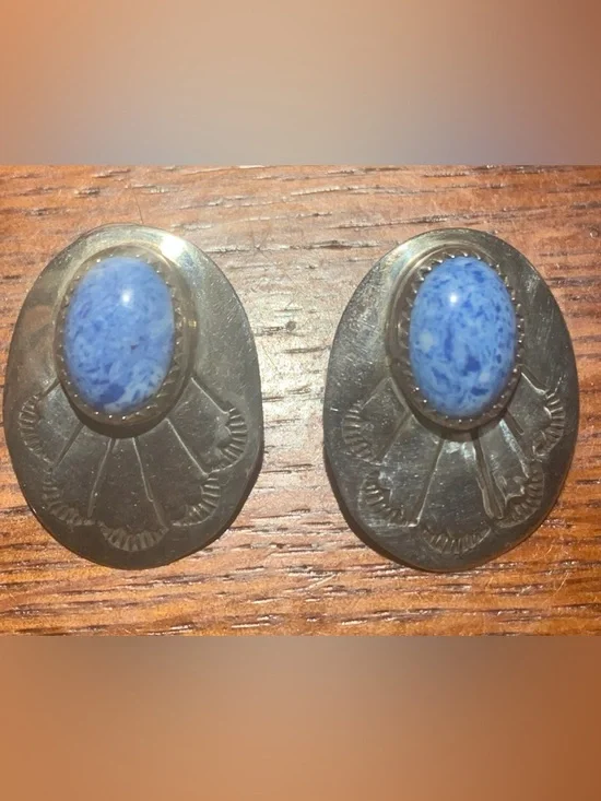 Vintage Native American Sterling Post Earrings