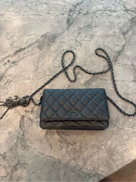 Chanel Metallic WOC with Tassel Strap