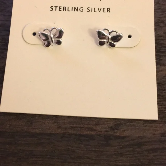 NEW Sterling Silver Butterfly Earrings