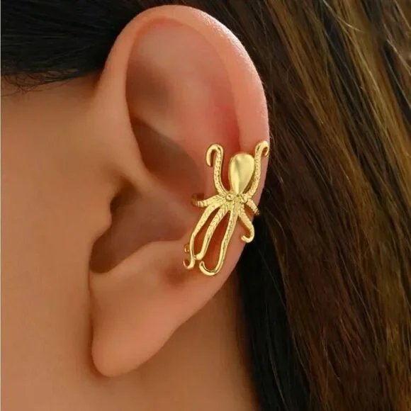 Gold Octopus Ear Cuff R64