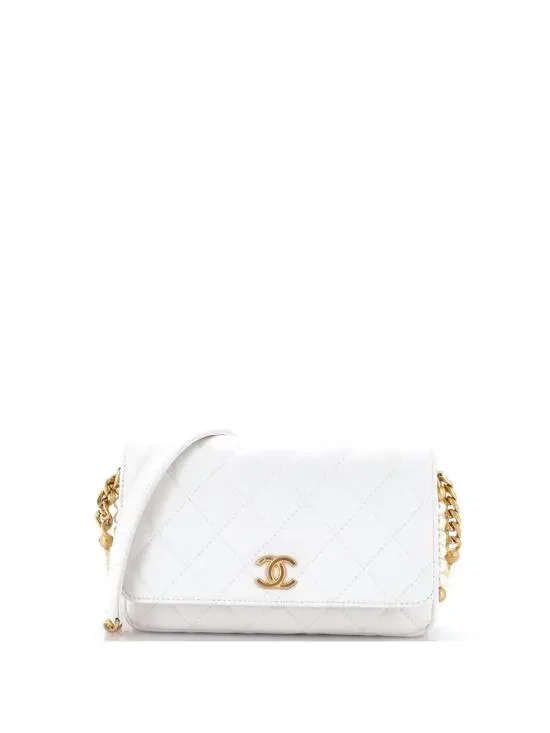Chanel Cc Pearl Strap Chain Clutch #299241C42B