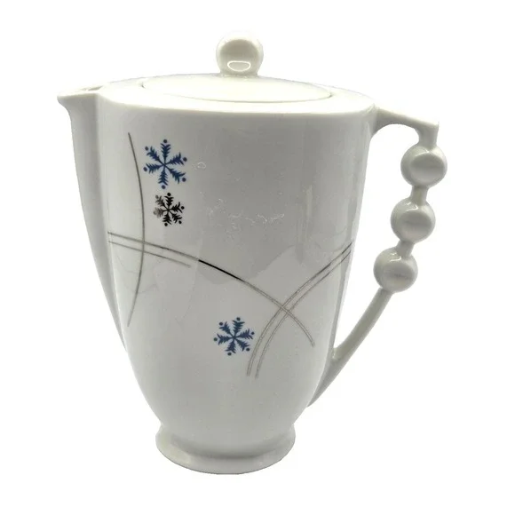 Royal‎ Jackson Parisienne St. Moritz TeaPot Snowflake Pattern UNIQUE Ball Handle