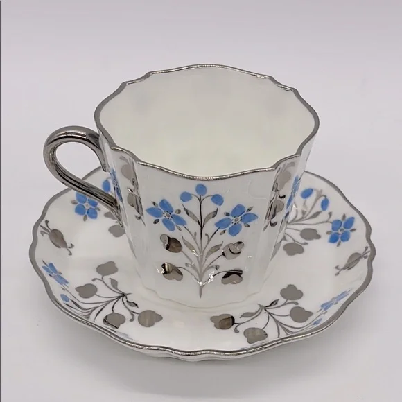 Wedgwood Bone China Flat Cup & Saucer Pattern WH 1583
