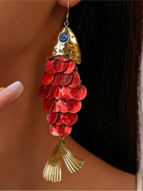 Fish dangle earrings Q1172