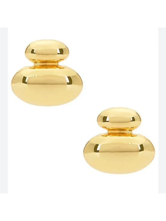 New! Gold Pebble Studs (1061) NWOT