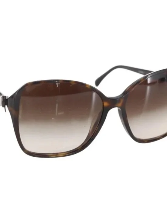 CHANEL Sunglasses plastic Brown CC Auth 159073