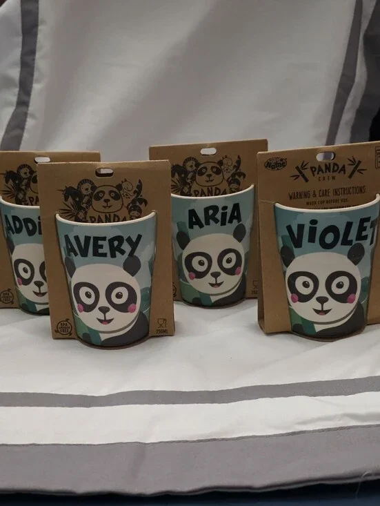 Panda Crew panda Bear Kids Cup - Personalized Name Options