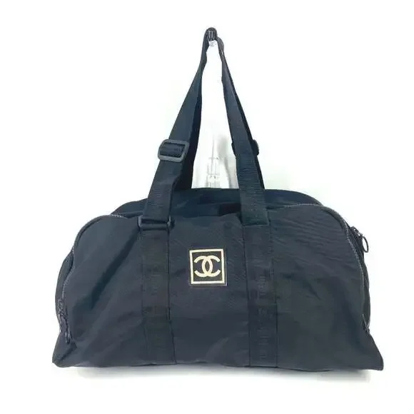 CHANEL Black Logo Shoulder Bag