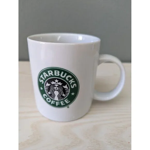 Starbucks 1999 Logo Collectible Mug 12 oz. Two Sided Logo Coffee Cup