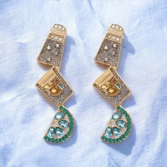 ✨Rhinestone Tequila Time Drop Earrings: Sip, Celebrate, Shine! NWT Tequila Shots