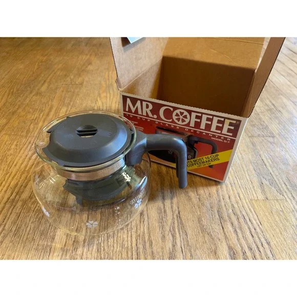 NEW Mr Coffee 10 Cup Glass Decanter Model D-7 Pot Replacement Carafe Extra Lid