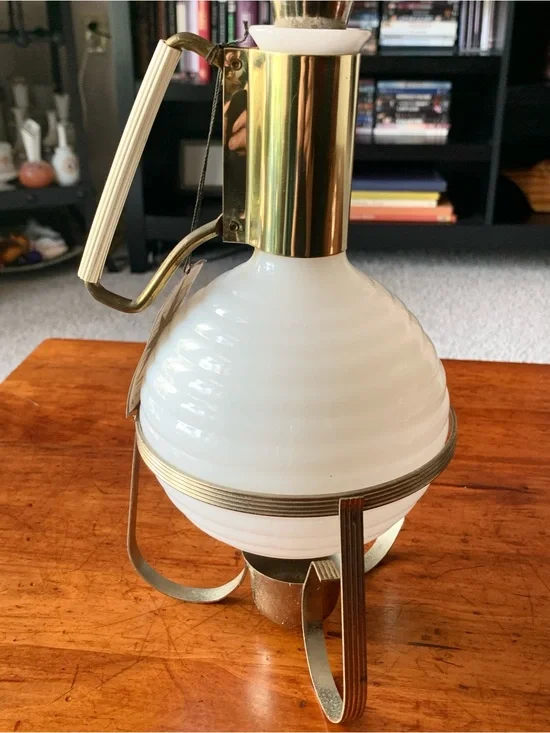 Vintage Starline Rodney Kent Carafe & Warmer Atomic MCM Decanter 815