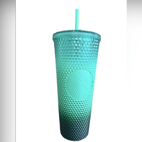 Starbucks 24oz Venti 2022 Holiday Green Ombré Waxberry‎ Studded Cup Tumbler