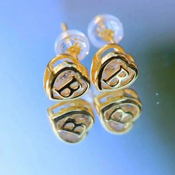 🎁Gift 💝Heart Initial Stud Earrings for Women Teen Girls Mom Daughter, ELDM153G