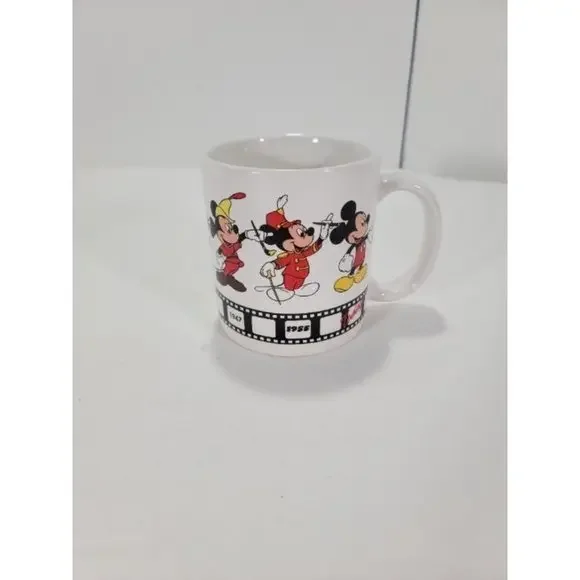 Disney MICKEY MOUSE Coffee‎ Cup THRU THE YEARS 1928-TODAY APPLAUSE