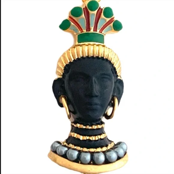 ASKEW LONDON Blackamoor RARE Vintage African Women Earrings