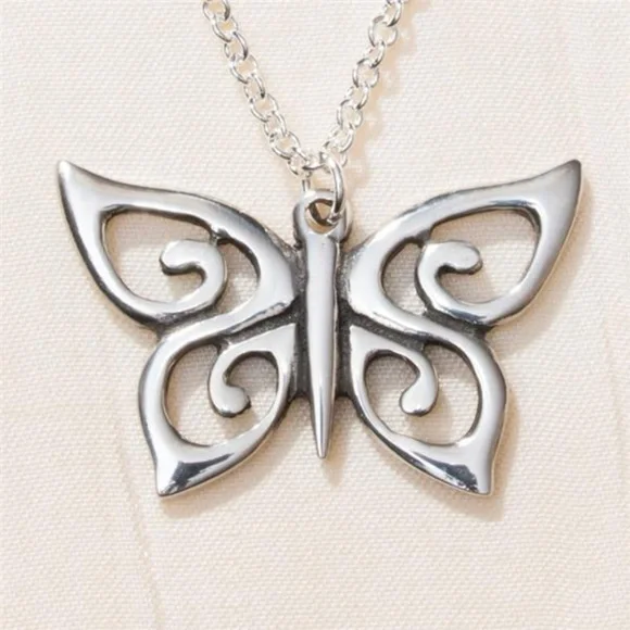 Spiral Butterfly Necklace