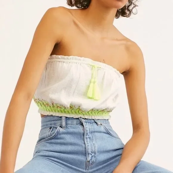 Free People No More Tiers Tube Top Ivory • Size M