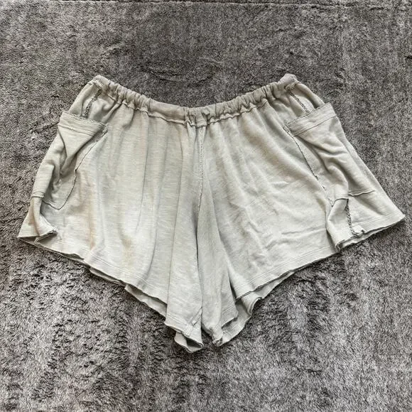 Free People Linen Shorts Women's Medium Light Green