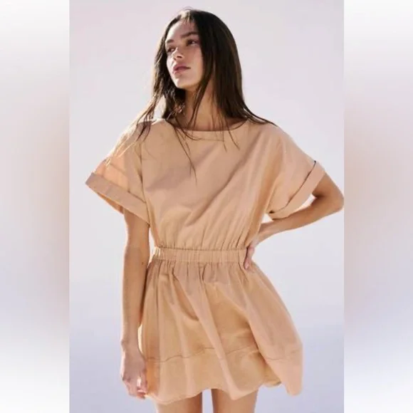 Free People Full-Time Fun Mini Dress in Honey Toffee NWT’s