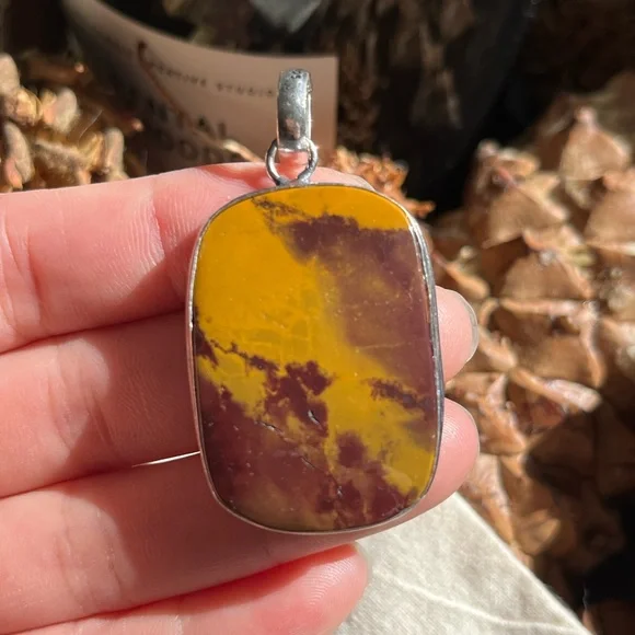 925 silver overlay‎ mookaite cloud pendant