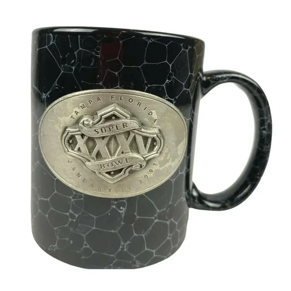 2001 3D SUPER BOWL XXXV‎ Tampa Florida Mug Cup