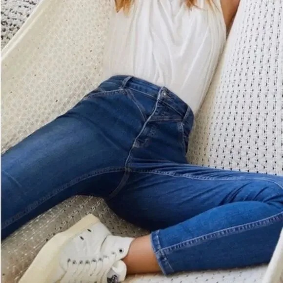 Free People We The Free Riley Seamed Skinny Jeans
