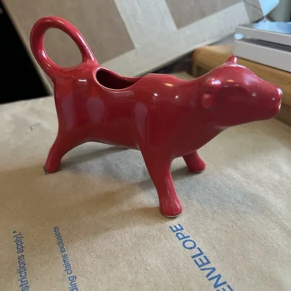 Preowned The Pioneer Woman Red Cow Ceramic Creamer Farmhouse