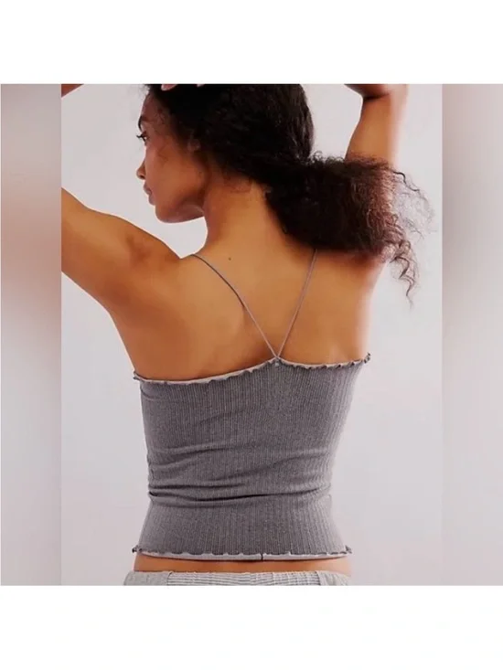 Free People Intimately Better This Way Cami in Gray M/L NWOT