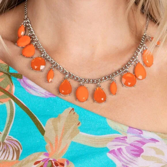Fairytale Fortuity - Orange Necklace