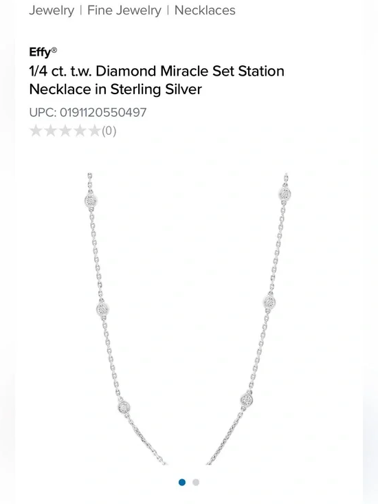 Effy 1/4 ct. t.w. Diamond Miracle Set Station Necklace in Sterling Silver