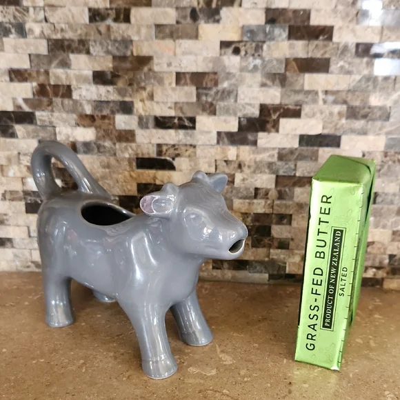 Gray Cow Creamer Dispenser